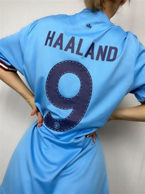 Erling Haaland Manchester City Champions League Home Soccer Jersey ...