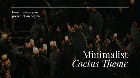 Minimalist Cactus Theme Presentation