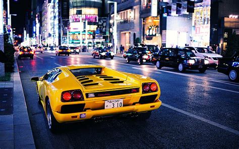 HD wallpaper: Lamborghini Diablo Street HD, yellow lambhorgini diablo, cars | Wallpaper Flare