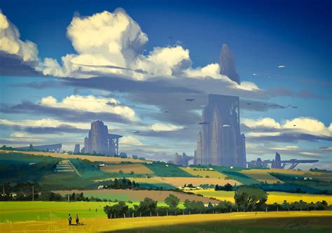 ArtStation - Countryside 2.0 / iPadpro and Procreate, Raphael Lacoste | Countryside paintings ...