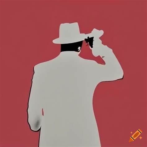 Vintage movie poster of a mafia man with a gun