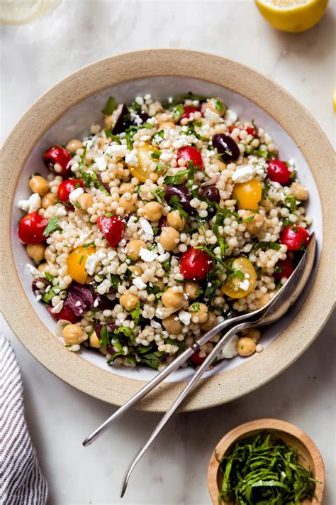 Pearl Couscous Chickpea Salad Recipe | Little Spice Jar