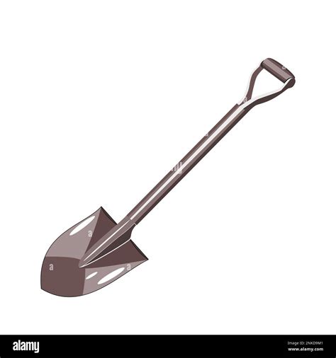 Garden tool metal shovel in flat technique vector illustration Stock Vector Image & Art - Alamy