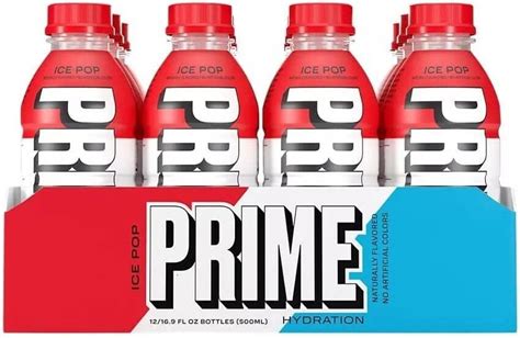 Prime Hydration Drink Ice Pop Flavor 16 oz Bottles 12 Pack - Walmart.com