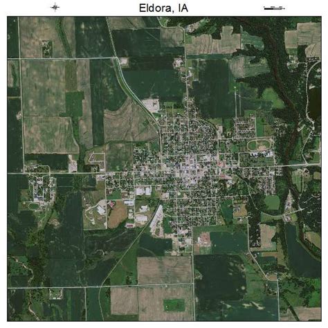 Aerial Photography Map of Eldora, IA Iowa