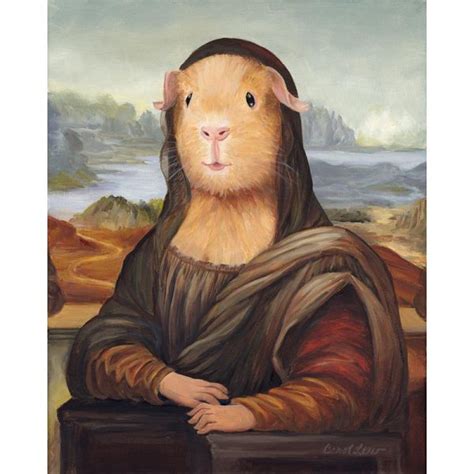 A Guinea Pig “Mona Lisa” Painting, Print – Old World Pet Portraits