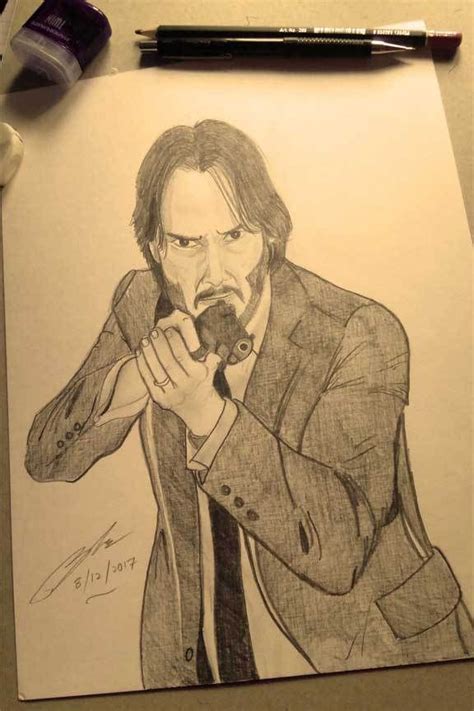 John Wick Pencil Sketch by Shah Ibrahim | Pencil sketch, Character ...