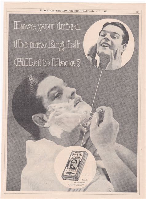 1932 GILLETTE RAZOR Magazine Advert - Etsy