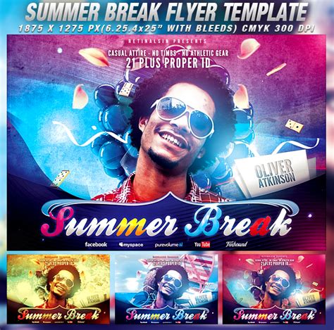 PSD Summer Break Flyer Template by retinathemes on DeviantArt