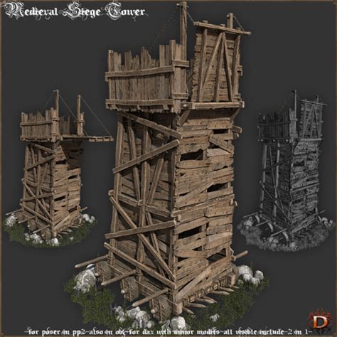 Medieval Siege Tower » Daz3D and Poses stuffs download free - Discussion about 3D design