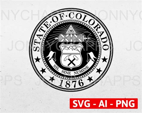 Colorado State Seal Logo Insignia Digital Vector .ai .svg - Etsy