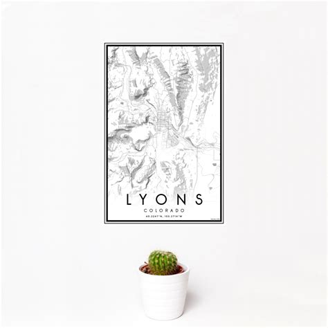 Lyons - Colorado Map Print in Classic — JACE Maps