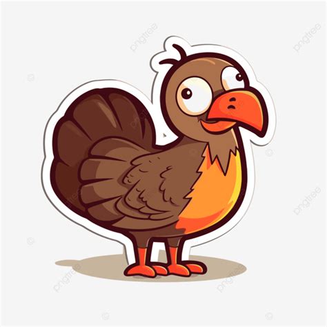 Cartoon Turkey Is A Cute Cute Cartoon Sticker Illustration Clipart ...