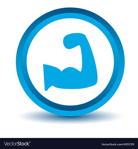 Blue strength icon Royalty Free Vector Image - VectorStock