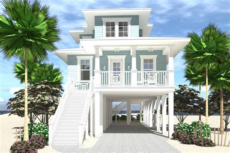 House Plan 028-00161 - Coastal Plan: 1,672 Square Feet, 4 Bedrooms, 4 Bathrooms | Beach house ...