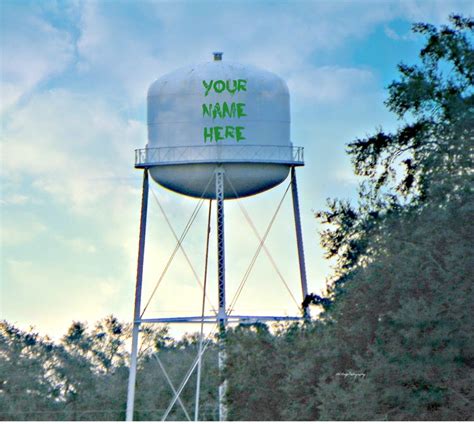 Water Tower Graffiti Graffiti on Water Tower Your Name in John - Etsy