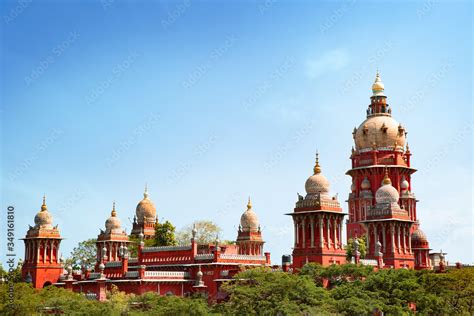 Chennai High Court The ancient High Courts of India Madras High Court, Chennai Stock Photo ...