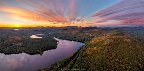 Great Sacandaga Lake from over Stewarts Bridge Resevoir late October ...