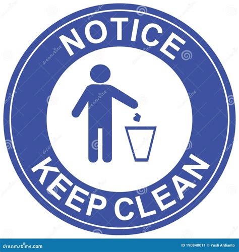 Notice Keep Clean,hygiene Sticker,icon,pictogram Stock Vector ...