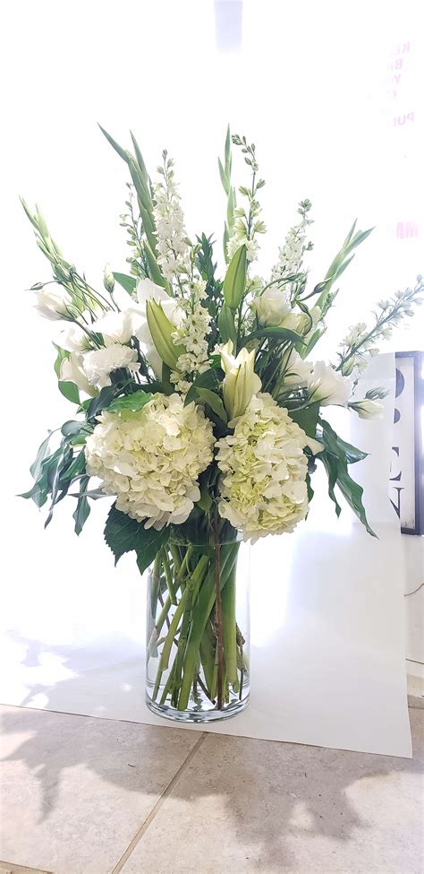 Arianna Arrangement - All white flowers by Alexandria's Flowers