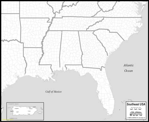 Printable Map Of Se United States - Printable US Maps