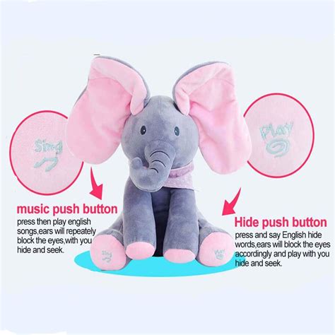 Next Our Peek-a-Boo Elephant plays peek-a-boo with your child! The soft ...