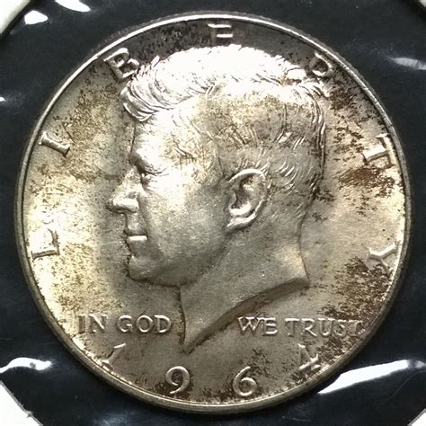 1964 D Kennedy Half Dollar - Transitional Reverse, Straight G, Broken Rays - For Sale, Buy Now ...