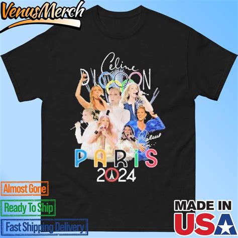 Official Celine Dion Canadian Singer Olympic Paris 2024 T-shirt ...