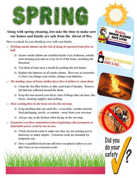 Spring Fire Safety Tips – Upper Saint Clair Volunteer Fire Department