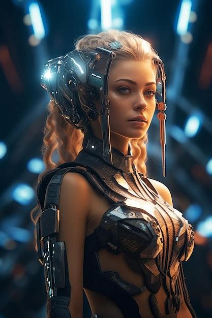 Premium AI Image | A woman with a robot costume