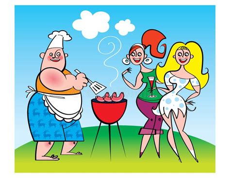 Dad s Barbecue (BBQ) stock vector. Illustration of shorts - 9264273