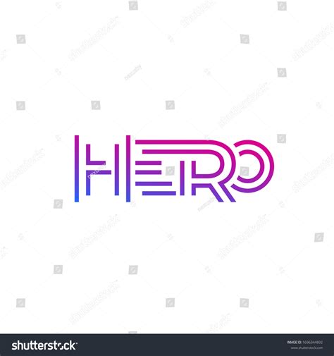 Hero Logo Design Line Style Stock Vector (Royalty Free) 1696344892 ...