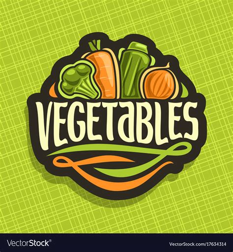 Logo for fresh vegetables Royalty Free Vector Image