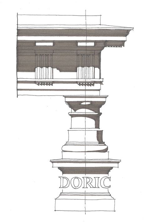 Doric Column Sketch at PaintingValley.com | Explore collection of Doric Column Sketch