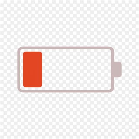 Low battery icon on transparent background PNG - Similar PNG