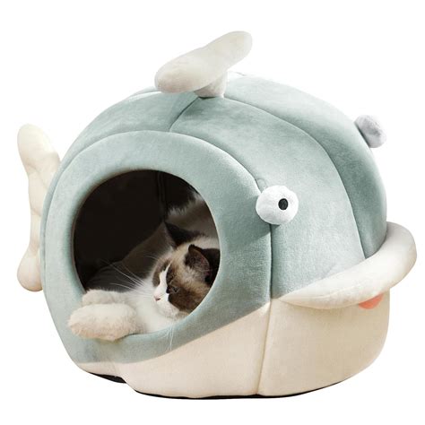 Buy Cat Beds for Indoor Cats - Cat Bed Cave with Removable Washable Cushioned Pillow, Calming ...