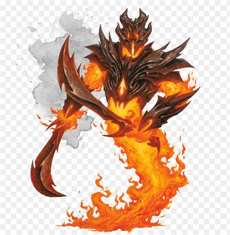 Monsters For Dungeons Dragons - Dd 5e Fire Elemental Myrmido PNG Transparent With Clear ...