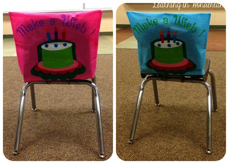 Happy birthday Chair Cover--Monday Made It with a {Super} Freebie! Classroom Birthday, School ...