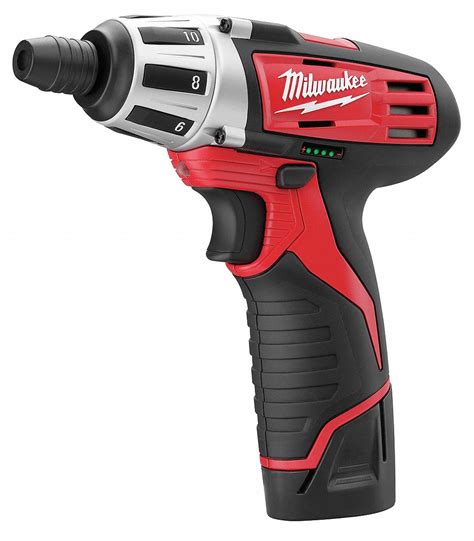 MILWAUKEE Screwdriver Kit, Cordless, 1/4 in Hex Drive Size, 500 RPM - 2CDC8|2401-22 - Grainger