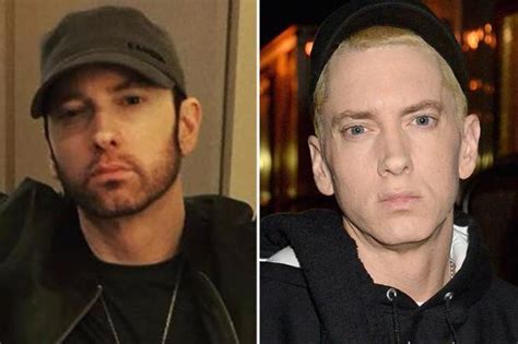 Eminem looks unrecognisable as he ditches peroxide blonde hair for new natural look | The Irish Sun