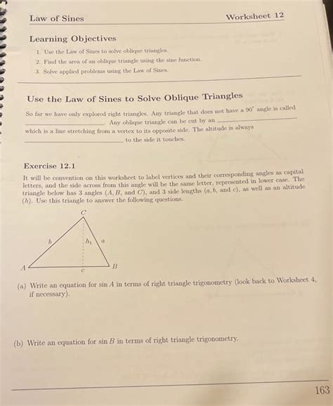 Solved Finding Area of an Oblique Triangle using the Sine | Chegg.com