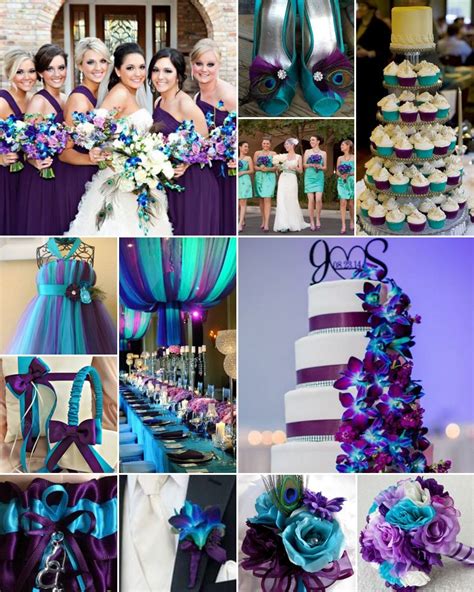 purple and turquoise wedding decorations - Wenona Carlin