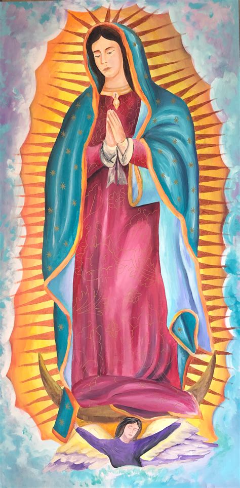 PINTURA EN ACRILICO VIRGEN DE GUADALUPE on Behance