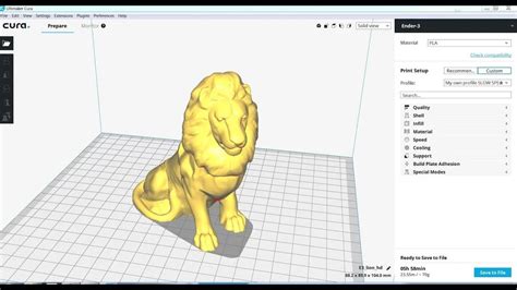 Cura 3d print software