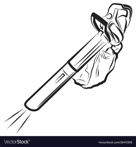 Leaf blower Royalty Free Vector Image - VectorStock