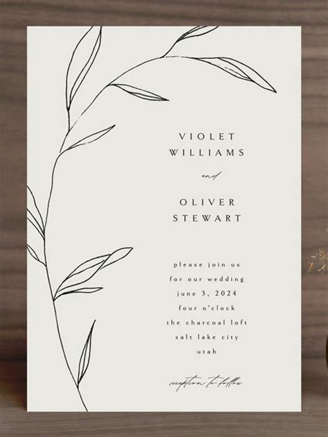 18 Simple Wedding Invitations That Make a Big Impression in 2024 | Simple wedding cards, Simple ...