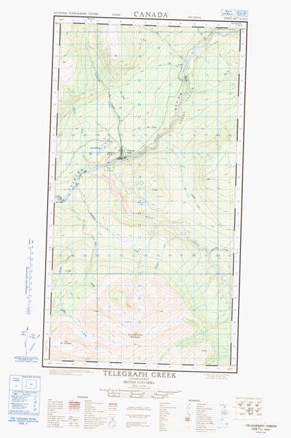 Telegraph Creek BC Maps Online - Free Topographic Map Sheet 104G14E at ...