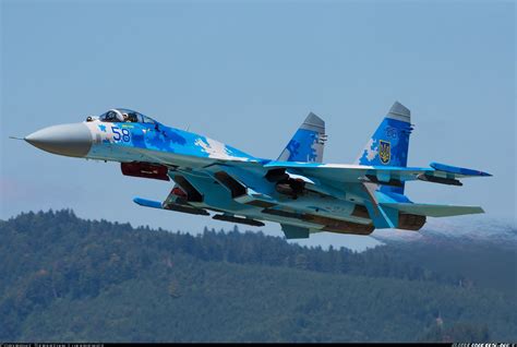 http://www.airliners.net/photo/Ukraine-Air-Force/Sukhoi-Su-27/3954669 | Sukhoi, Fighter jets ...