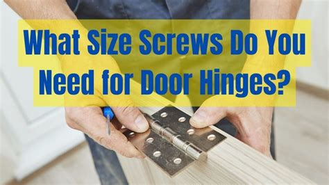 What Size Screws Do You Need for Door Hinges?