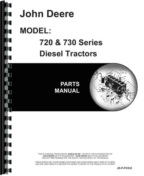 John Deere 730 Tractor Parts Manual